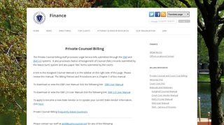 Private Counsel Billing - Committee for Public Counsel Services