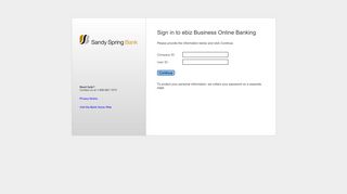 Sign in to ebiz Business Online Banking