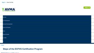 Steps of the ECFVG Certification Program