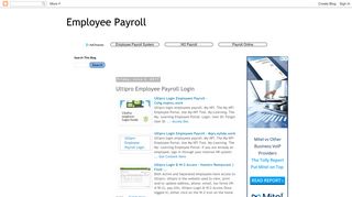Employee Payroll: Ultipro Employee Payroll Login