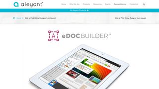 Aleyant eDocBuilder, Web-Based Variable Data Publishing System