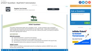 eFAACT QuickStart - MyeFAACT Administration | manualzz.com