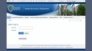 User Log In - County of San Bernardino > Home