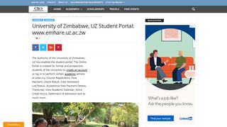 University of Zimbabwe, UZ Student Portal: www.emhare.uz.ac.zw ...