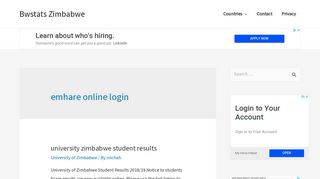 emhare online login Archives - Bwstats Zimbabwe