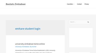 emhare student login Archives - Bwstats Zimbabwe