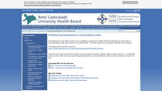 Betsi Cadwaladr University Health Board | E-Rostering Employee on ...