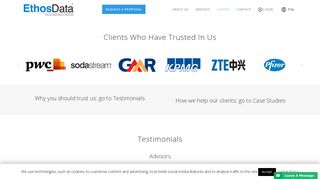 Virtual Data Room Clients and Testimonials | EthosData