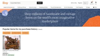 My purchase history | Etsy