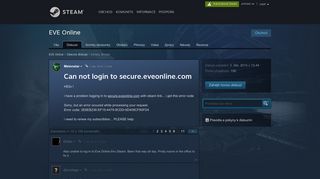 Can not login to secure.eveonline.com :: EVE Online Obecné diskuze