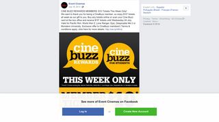 Event Cinemas - CINE BUZZ REWARDS MEMBERS: $10 Tickets ...