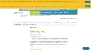 Elsevier, Inc. - ORCID