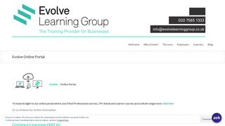 Evolve Online Portal | Evolve Learning Group