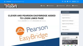 Clever and Pearson EasyBridge Added to Login Links Page - EVSC ...