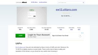 Ew12.ultipro.com website. UltiPro.
