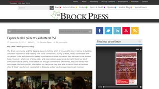 ExperienceBU presents VolunteerFEST - The Brock Press