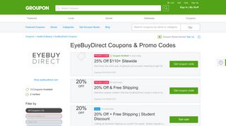 30% off EyeBuyDirect Coupons, Promo Codes & Deals 2019 - Groupon