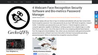 4 Webcam Face Recognition Security Software and Bio-metrics ...