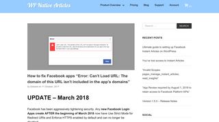 How to fix Facebook apps 