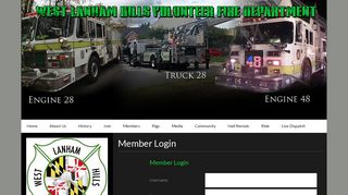Member Login - West Lanham Hills Volunteer Fire Department