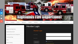 Member Login - Highlands Fire Department