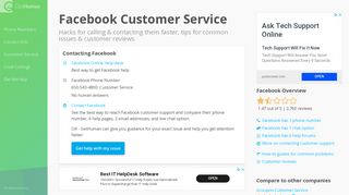 Facebook customer service - GetHuman