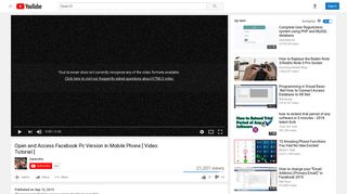 Facebook pc version login