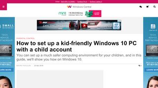 How to set up a kid-friendly Windows 10 PC with a child account ...