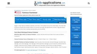 Famous Footwear Application, Jobs & Careers Online