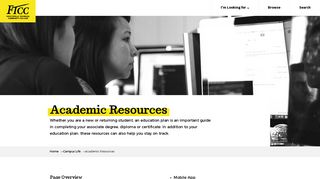 Academic Resources - Fayetteville Technical Community College