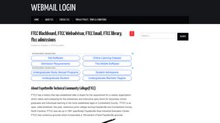FTCC Blackboard, FTCC Webadvisor, FTCC Email ... - Webmail Login