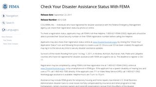 Check Your Disaster Assistance Status With FEMA | FEMA.gov