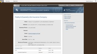 fidelity & guaranty life insurance company - Utah Insurance ...