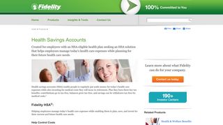 Health Savings Account (HSA) Plans | Fidelity WPS