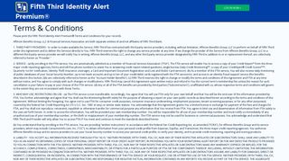 Terms & Conditions for Fifth Third Identity Alert Premium®