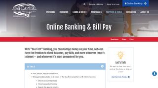 Online Banking & Bill Pay | First Capital Federal Credit Union | York ...