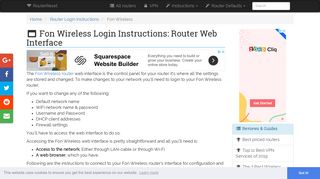 Fon Wireless Login: How to Access the Router Settings | RouterReset