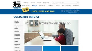 Customer Service and Support | Food Lion