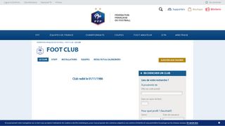 Le Club - FOOT CLUB - FFF