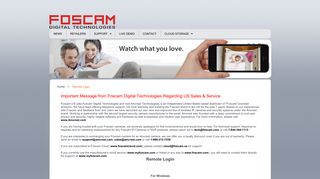 Remote Login - Foscam