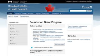 Foundation Grant - CIHR