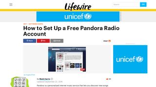 How to Set Up a Free Pandora Radio Account - Lifewire