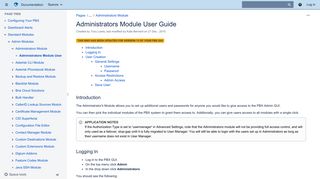 Administrators Module User Guide - PBX GUI ... - FreePBX Wiki