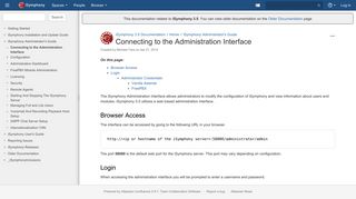 Connecting to the Administration Interface - iSymphony 3.5 ...