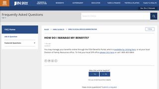 How do I manage my benefits? – IN.gov