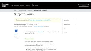 how can I login to fubar.com | Firefox Support Forum | Mozilla Support