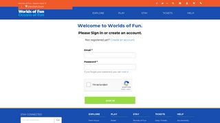 Login or Sign up for an Account - Worlds of Fun