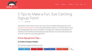 5 Tips to Make a Fun, Eye Catching Signup Form! - Ninja Forms