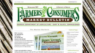 Market Bulletin - Ga Dept of Agriculture