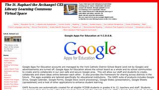 Google Apps For Education (G.A.F.E.) - SRA Library - Google Sites